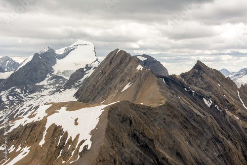 Snow and glacier covered Rocky Mountains from Northover Ridge © Sean