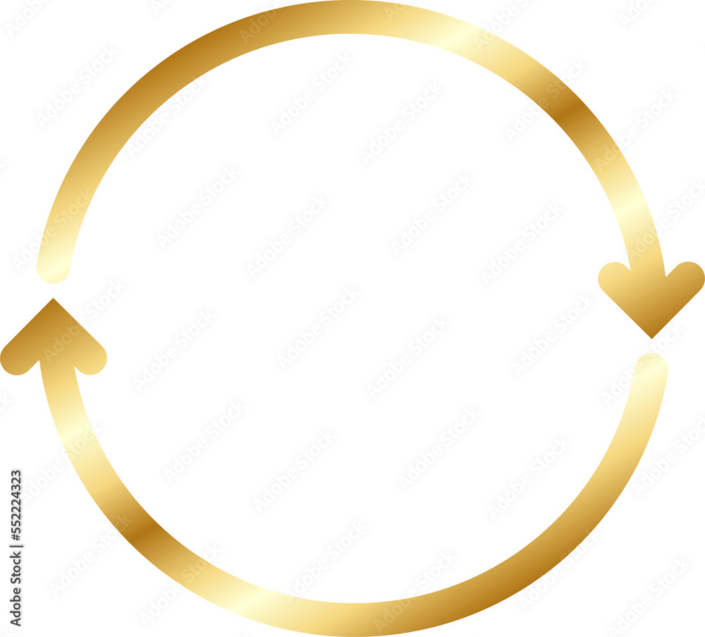 Gold Arrow Design Element