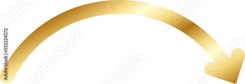 Gold Arrow Design Element