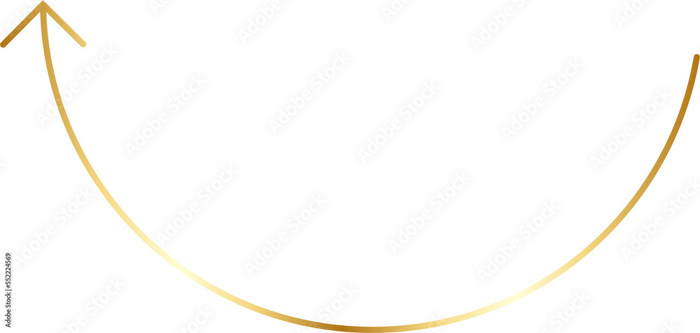 Thin Gold Arrow Design Element Thin Gold Arrow Design Element