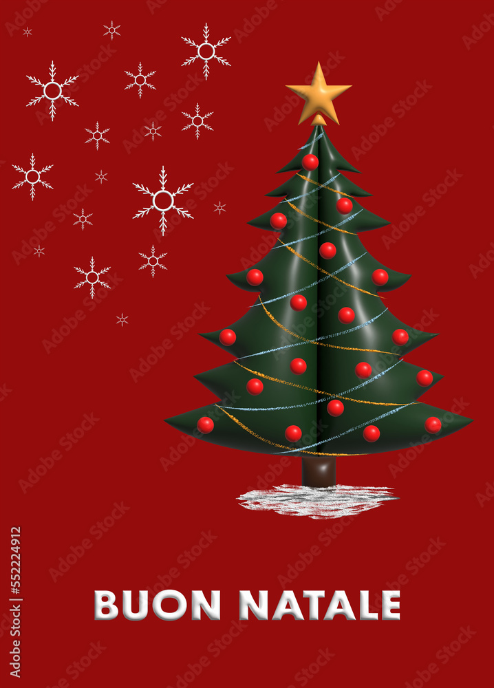 Buon Natale Italian Merry Christmas Christmas Card Celebration Buon Natale Italian Merry Christmas Christmas Card Celebration