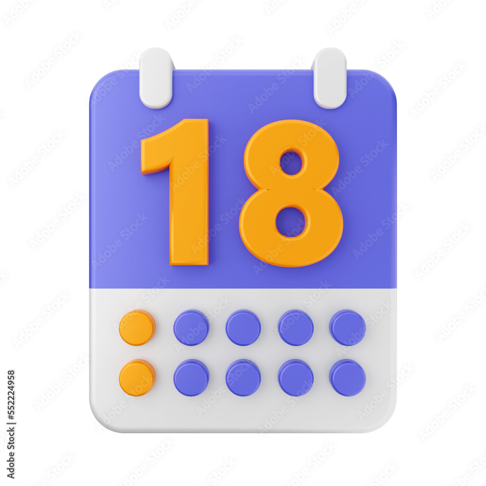 calendar icon illustration 3d render calendar icon illustration 3d render
