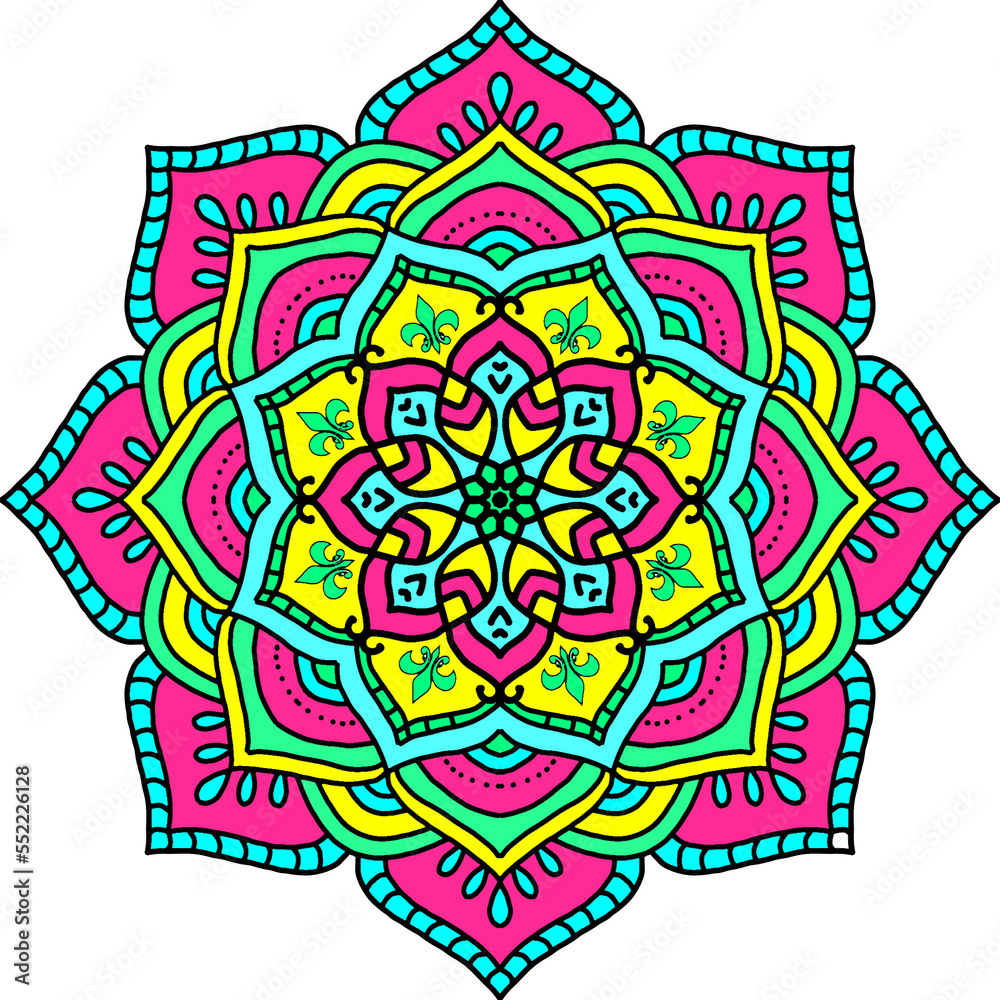 mandala background flower asian ethnic tribal