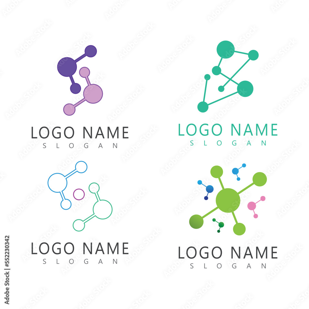 DNA logo illustration vector template