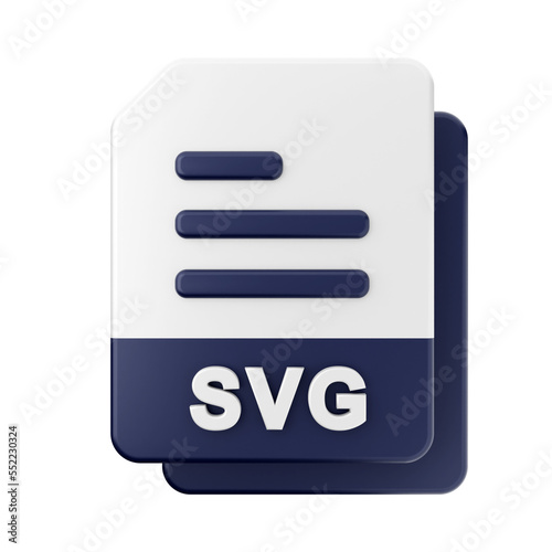 file SVG type icon illustration 3d render