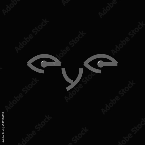 wordmark logo about eye, eye logo wordmark simple editable, vektor, wormark logo photo