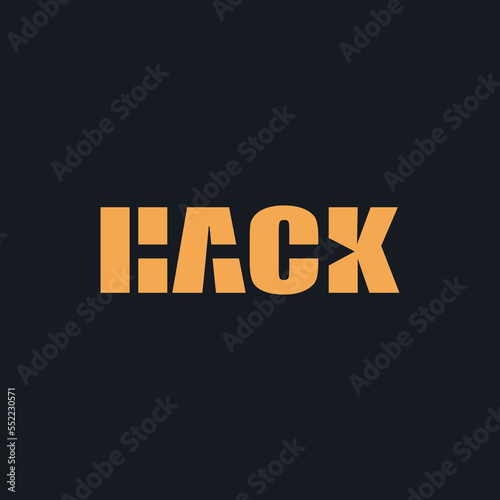 wordmark logo about hack, hack logo wordmark simple editable, vektor, wormark logo