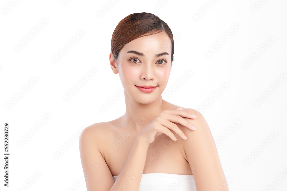 Beautiful young asian woman with clean fresh skin on white background, Face care, Facial treatment, Cosmetology, beauty and spa, Asian women portrait. Beautiful young asian woman with clean fresh skin on white background, Face care, Facial treatment, Cosmetology, beauty and spa, Asian women portrait.