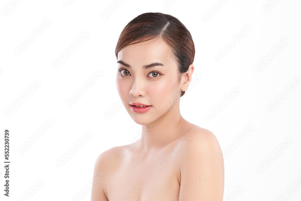 Beautiful young asian woman with clean fresh skin on white background, Face care, Facial treatment, Cosmetology, beauty and spa, Asian women portrait. Beautiful young asian woman with clean fresh skin on white background, Face care, Facial treatment, Cosmetology, beauty and spa, Asian women portrait.