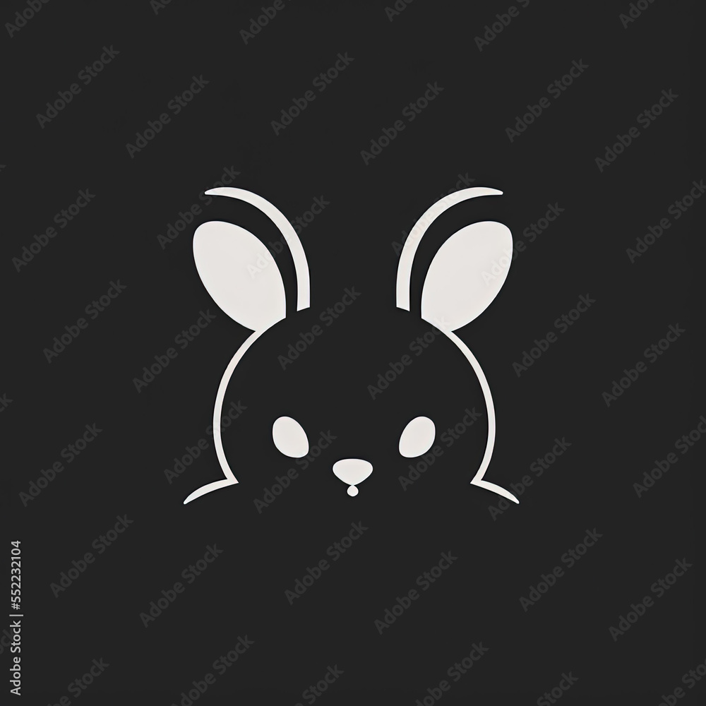 Obraz premium Icon of Baby Animal. Minimalist Isotype Design. 2D Flat Simplified Style. Copyspace for TEXT