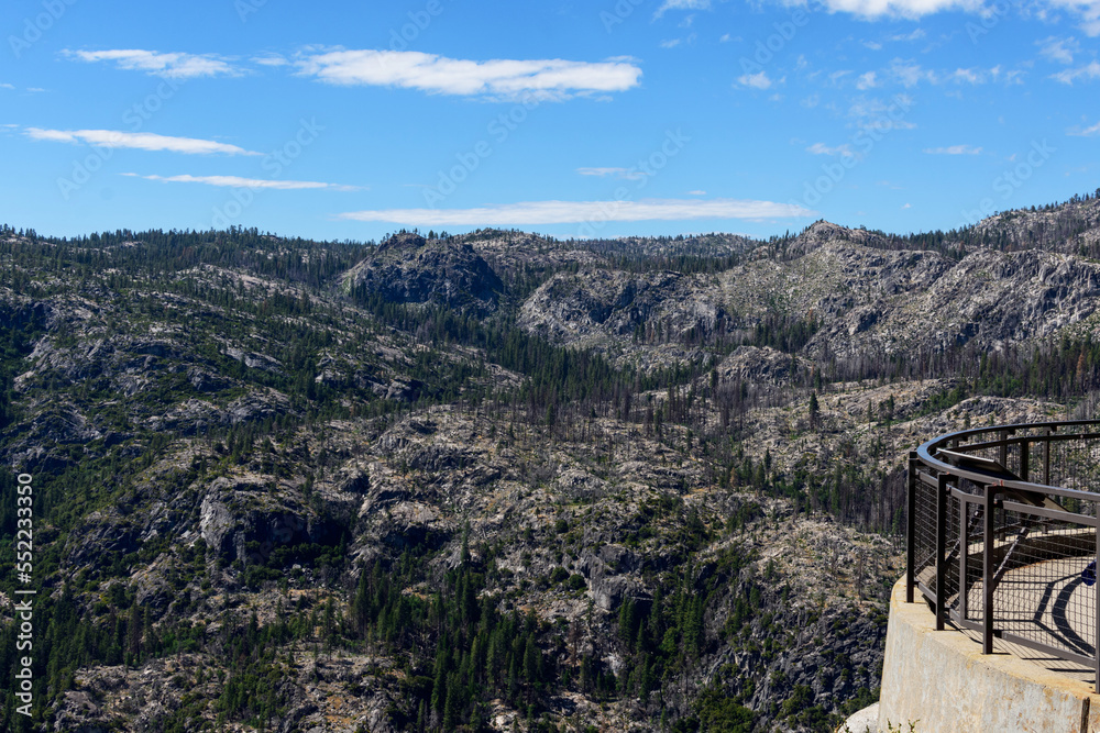Viewing observation platform at Donnell Vista at Stanislaus National Forest
