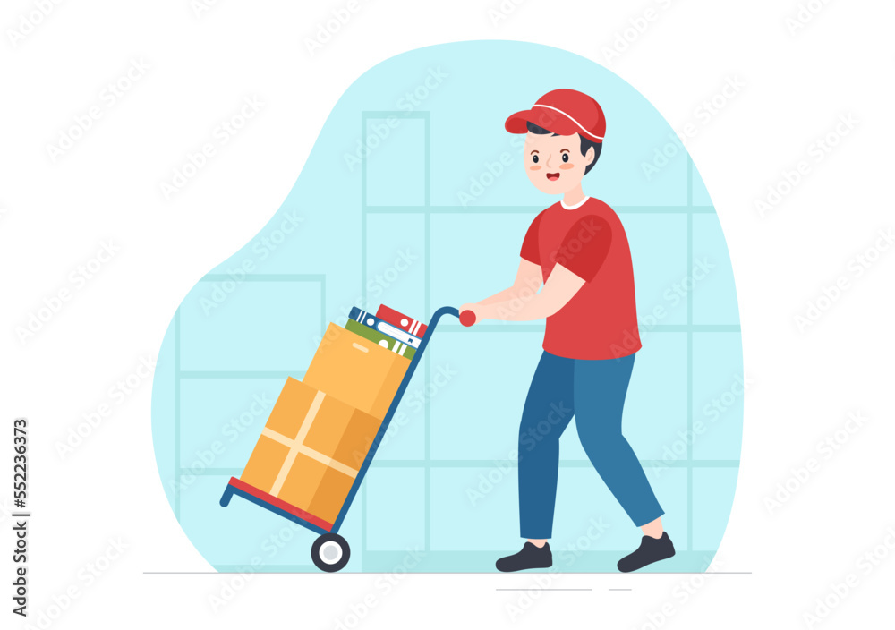 Self Storage of Cardboard Boxes Filled with Unused Items in Mini Warehouse or Rental Garage in Flat Cartoon Hand Drawn Templates Illustration Self Storage of Cardboard Boxes Filled with Unused Items in Mini Warehouse or Rental Garage in Flat Cartoon Hand Drawn Templates Illustration