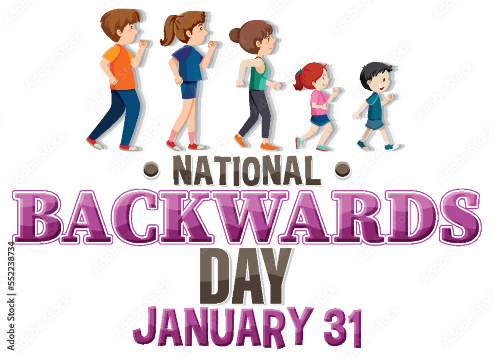 National backward day banner design National backward day banner design