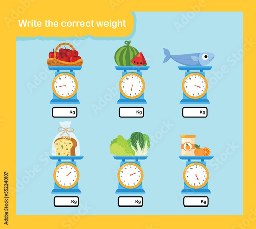 Write the correct weight .vector