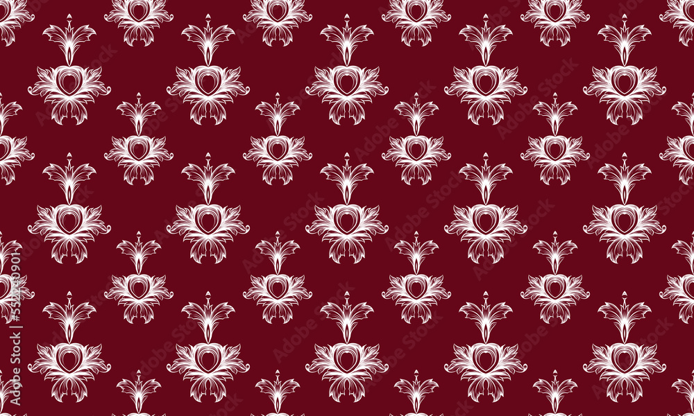 Damask Fleur de Lis border vector seamless pattern background wallpaper Damask Fleur de Lis border vector seamless pattern background wallpaper