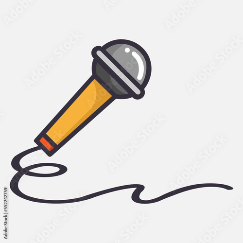 Modern Abstract Logo Creative Design with Microphone Icon Vector Template.