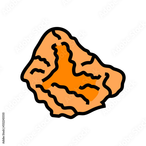 nugget fried chicken color icon vector. nugget fried chicken sign. isolated symbol illustration