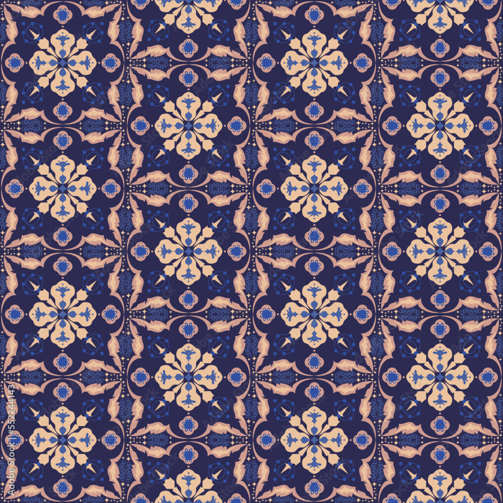 Nature Seamless Pattern Garden Floral Background Damask Plant Aboriginal Ornament Art