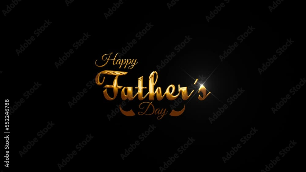 Happy Father's Day Handwritten Animated Text in Gold Color. Great for Father's Day Celebrations Around the World. Happy fathers day text for international father's day. Happy Father's Day Handwritten Animated Text in Gold Color. Great for Father's Day Celebrations Around the World. Happy fathers day text for international father's day.