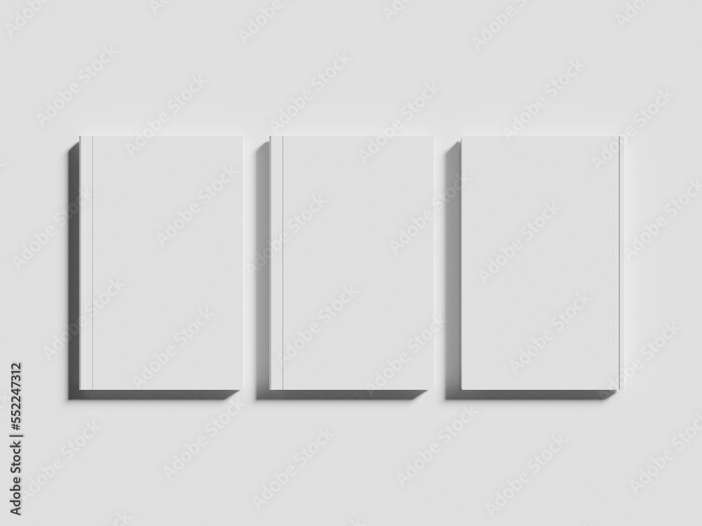 Book mockup template fully white Book mockup template fully white