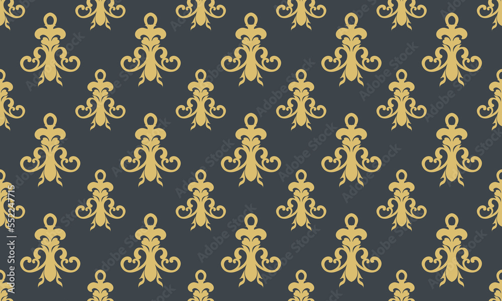 Damask Fleur de Lis patterns vector seamless background wallpaper Fleur de Lis pattern Scandinavian batik Digital texture Design for print printable fabric saree border.