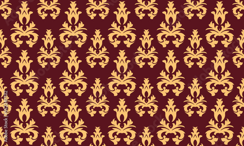 Damask Fleur de Lis patterns vector seamless background wallpaper Fleur de Lis pattern Scandinavian Digital texture Design for print printable fabric saree border.
