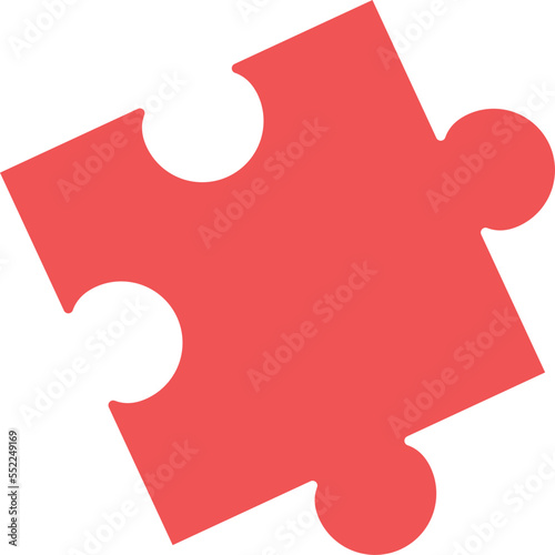 Single Puzzle Isolated Shape