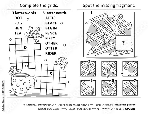 Foto Activity page with two puzzles