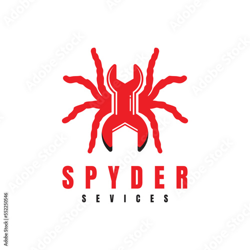 spyder logo icon design vector photo