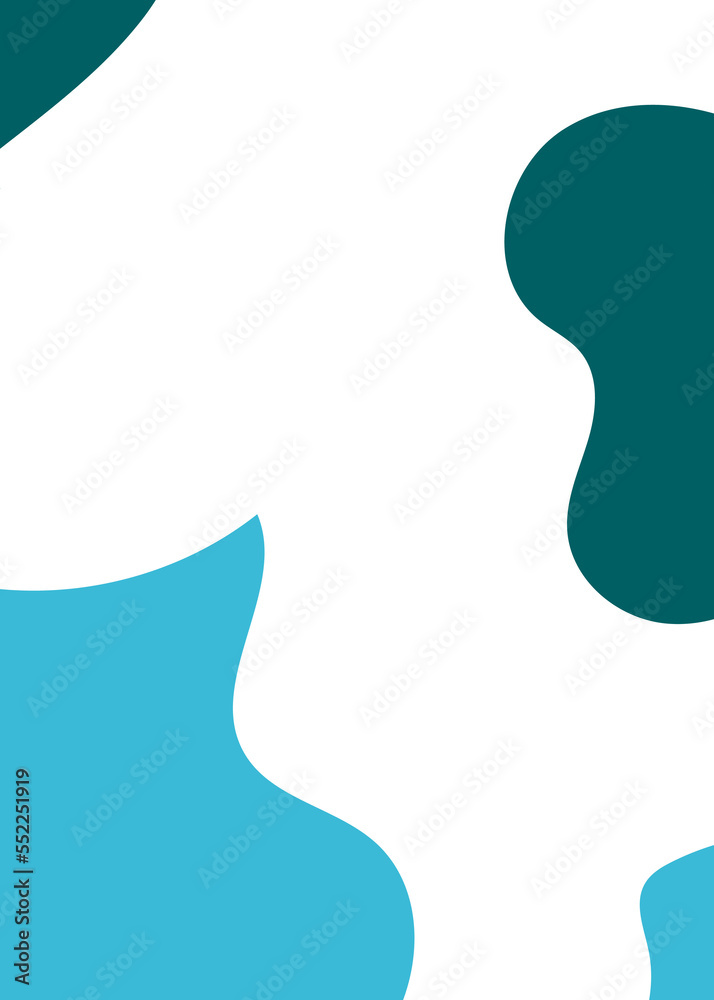 Blue Green Abstract Shape Background