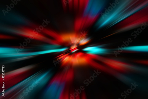 Futuristic abstract saturated background of fast blur motion at speed