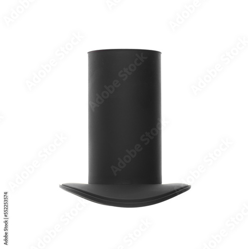 tall black hat top hat isolated on white background