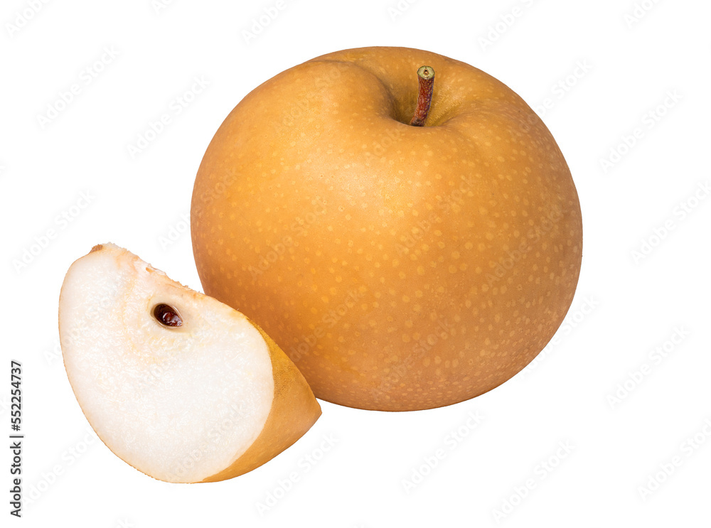 Premium Korean Sweet Pear on white background, Korean Snow pear or Shingo pear on white background PNG File. Premium Korean Sweet Pear on white background, Korean Snow pear or Shingo pear on white background PNG File.