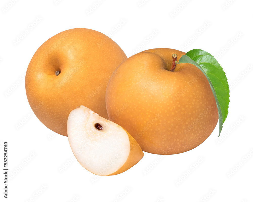Premium Korean Sweet Pear on white background, Korean Snow pear or Shingo pear on white background PNG File. Premium Korean Sweet Pear on white background, Korean Snow pear or Shingo pear on white background PNG File.