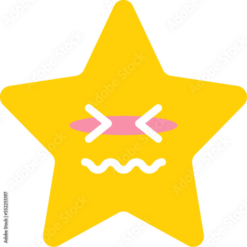 Painful star emoji icon