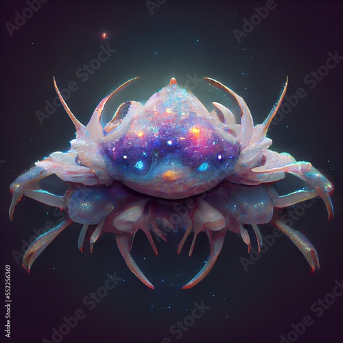 a large crab with a lot of stars on its back