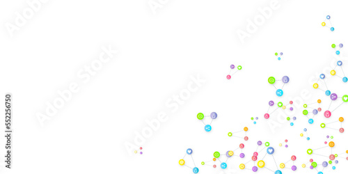 Social media marketing icons internet tags target