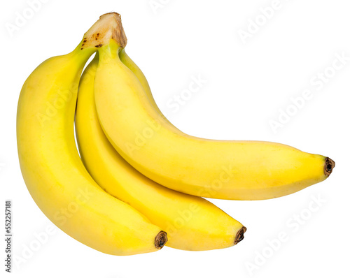 Yellow Banana on white background, Sweet Banana isolated on white background PNG File.