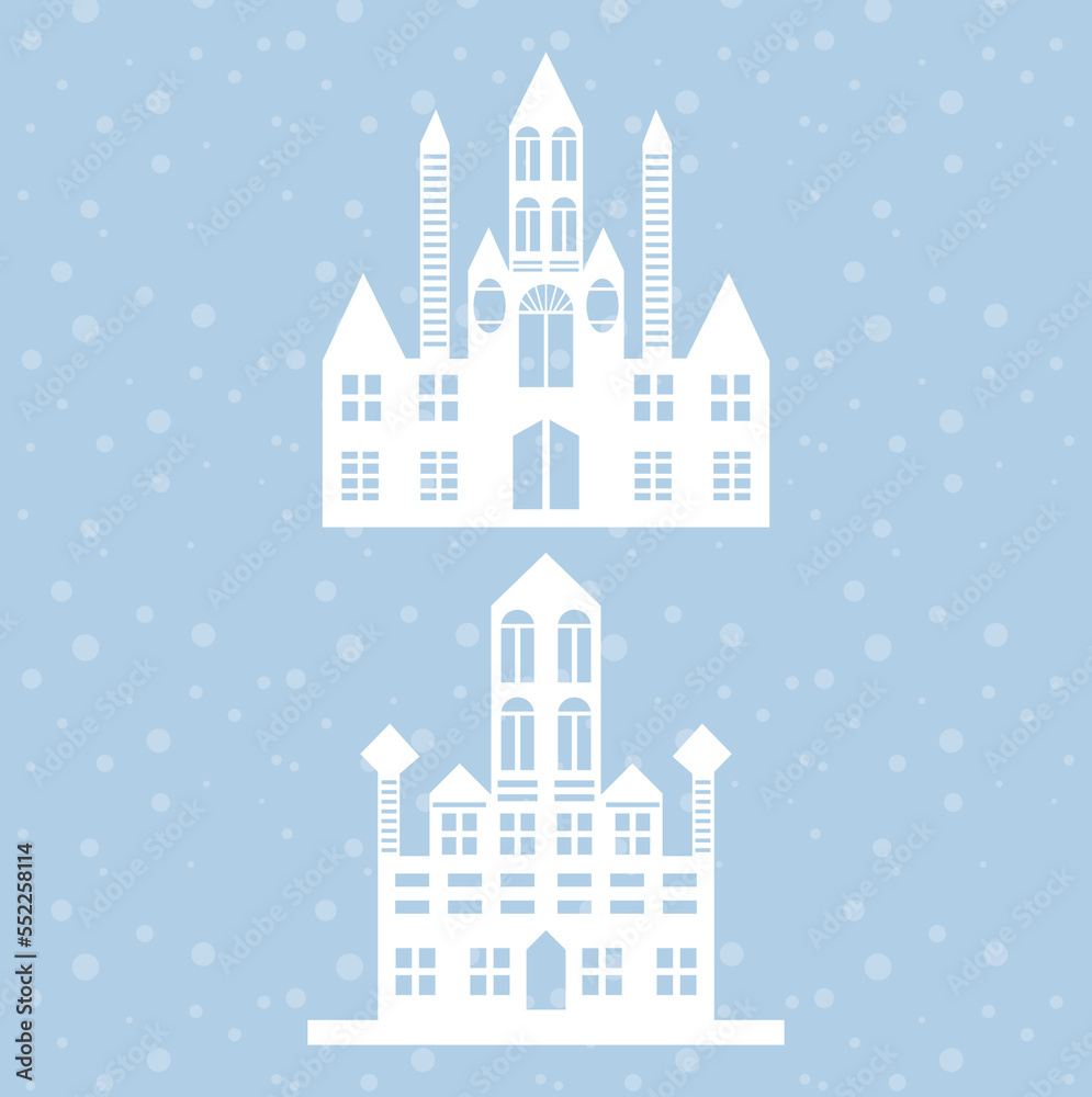 Fototapeta premium christmas house Silhouette, laser cut design