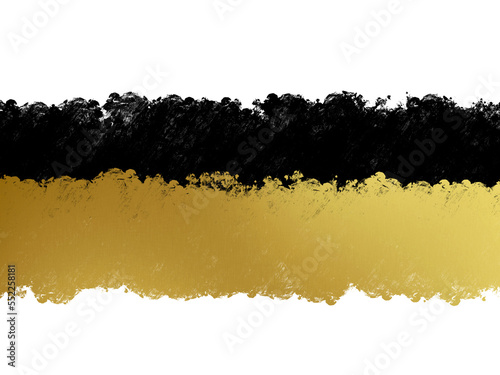 Abstract black and gold grunge texture with metallic background, contrast, overlay element for backdrop, creative design smudge, isolated object with golden design	