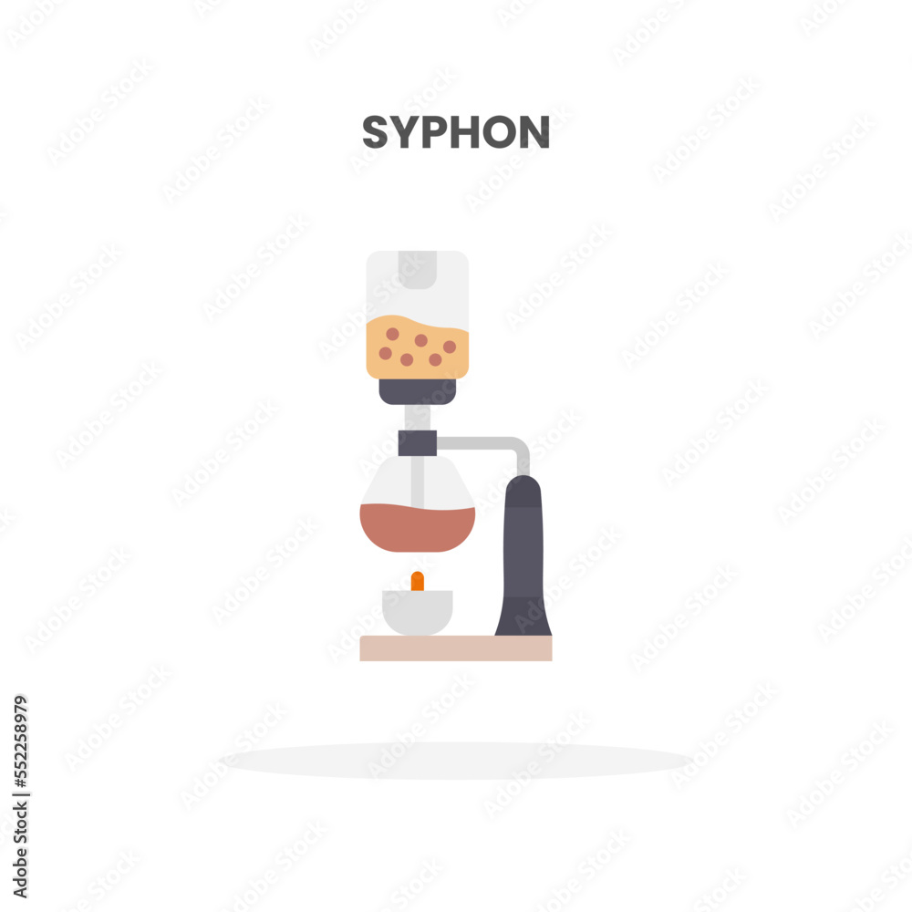 Syphon icon flat. Vector illustration on white background. Can used for web, app, digital product, presentation, UI and many more.