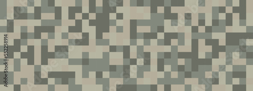Digital camouflage. Seamless vector pattern. Pixel grid for military themes and creative ideas