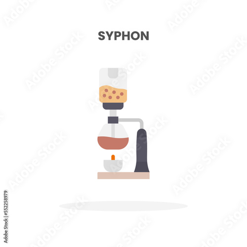 Syphon icon flat. Vector illustration on white background. Can used for web, app, digital product, presentation, UI and many more.