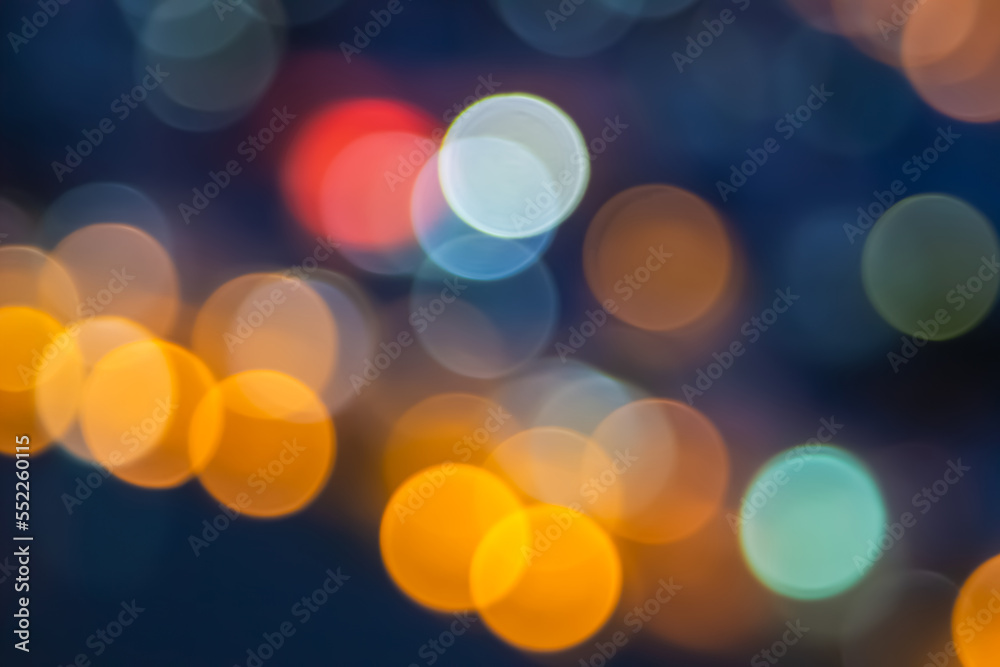 Abstract city lights blur blinking background. Soft focus horizontal long banner. Abstract blurred pattern template. Abstract city lights blur blinking background. Soft focus horizontal long banner. Abstract blurred pattern template.