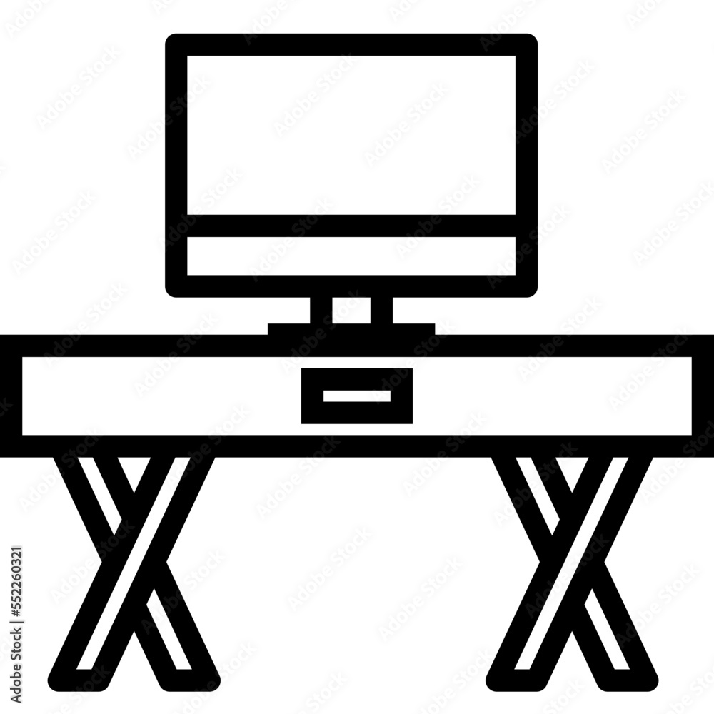 computer desk icon computer desk icon