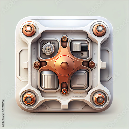 Mechanic gear app icon, set...