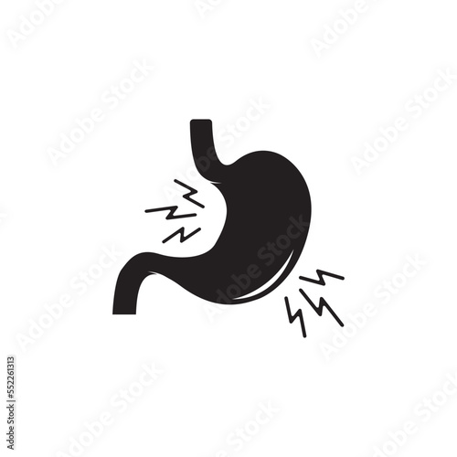 stomach ache or diarrhea logo or icon simple vector illustration design