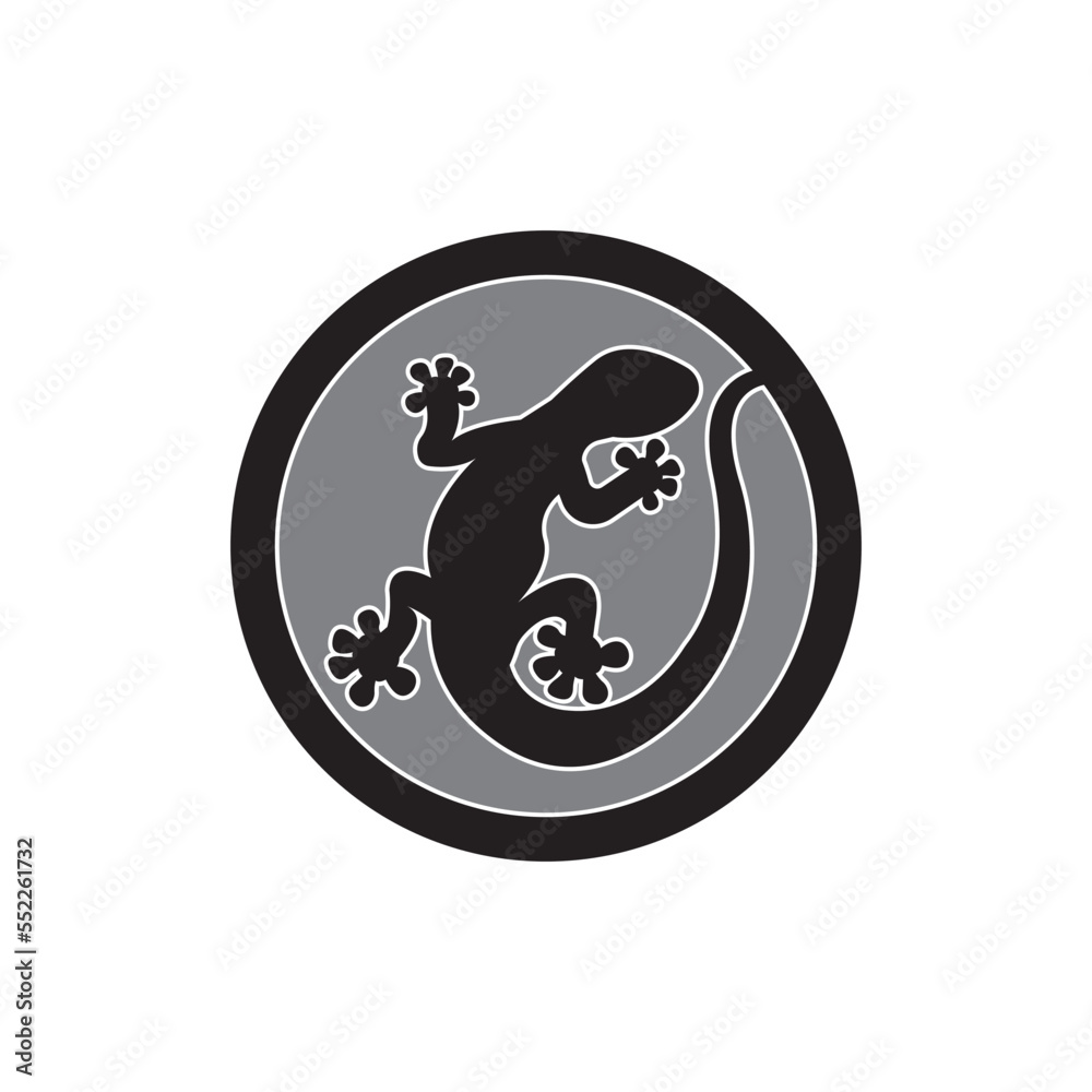 Fototapeta premium house lizard vector icon illustration simple design