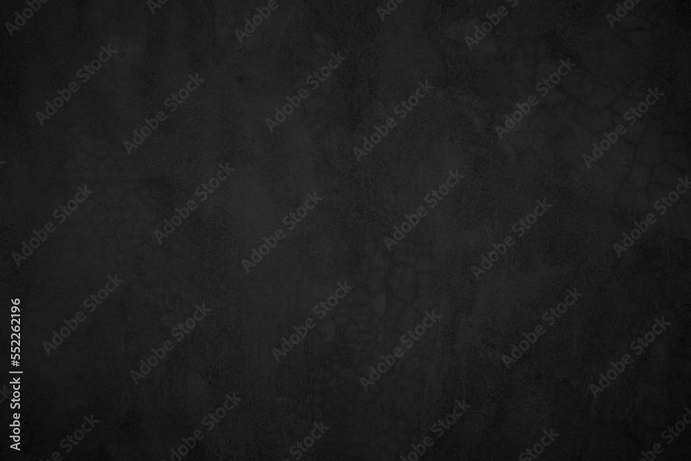 Black dark concrete wall background. Pattern board cement texture grunge. Blackboard blank.