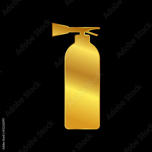 gold fire extinguisher vector icon